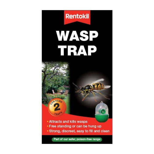 Rentokil Wasp Tray Trap Pack of 2 Refillable Hanging Indoor Outdoor Use