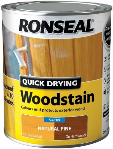Ronseal Woodstain Quick Dry Satin Natural Pine 750ml