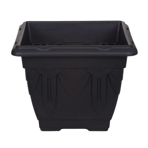 30cm Venetian Square Planter - Black