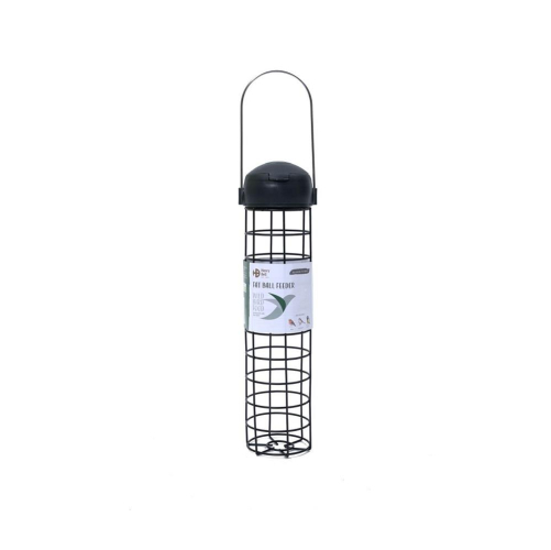 Essentials Plus Fat Ball Feeder Durable Holds 6 Fat Balls Sleek Black Design
