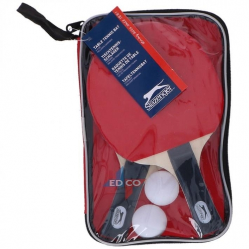 Slazenger Table Tennis Set With 2 Bats 2 Balls and Bag