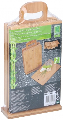 Cut board and stand 7pcs bamboo