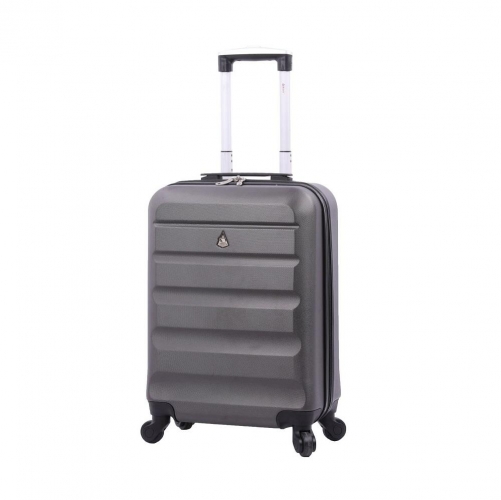 Aerolite 55x38x20 Lightweight Hard Shell Cabin Hand Luggage Charcoal