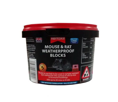 Pack Of 5 Mouse and Rat Weatherproof Blocks