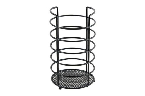 Black Utensil Holder Steel Wire Cutlery Storage and Drainer 22.5cm x 13cm