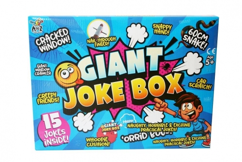 Giant Joke Box Kids Toy Set 15 Gross Funny Tricks & Pranks