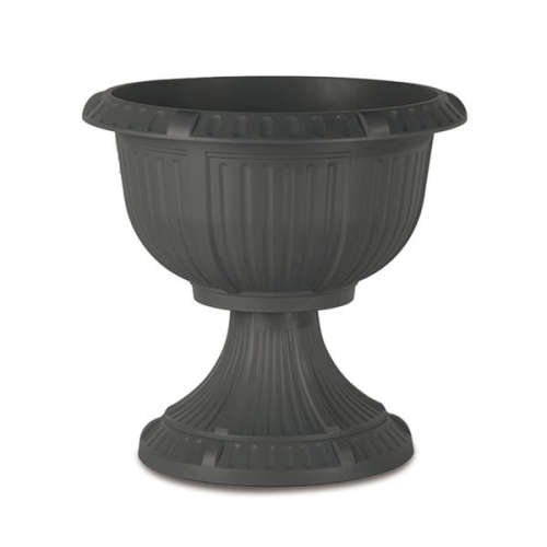 Venice Flower Vase with Pedestal 32cm Plastic Antracite 11L Indoor Outdoor
