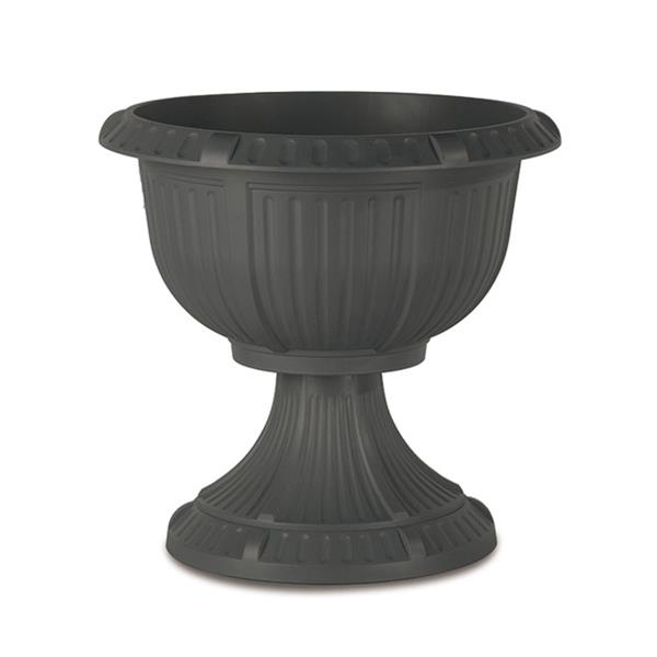 Venice Flower Vase with Pedestal 32cm Plastic Antracite 11L Indoor Outdoor