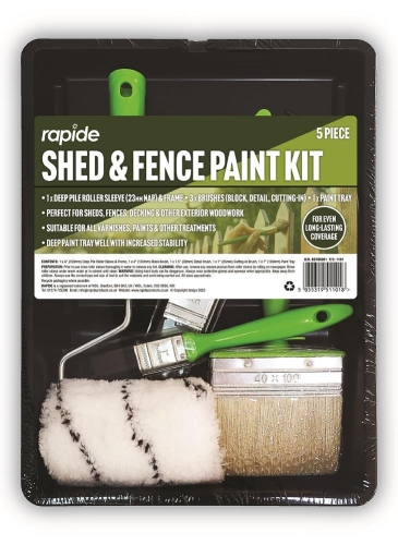 RAPIDE Shed & Fence Paint Set - 5PC