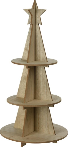 ETAGERE XMAS TREE WOOD 29X60CM