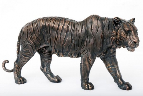 46.5cm Bronze Tiger Ornament  Home Office Decoration Polyresin