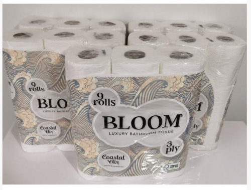 Bloom Luxury Bathroom Tissue 9 rolls x 5 pack, 45 rolls