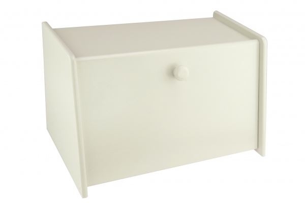 Cream Wooden Bread Bin Box Front Drop Door