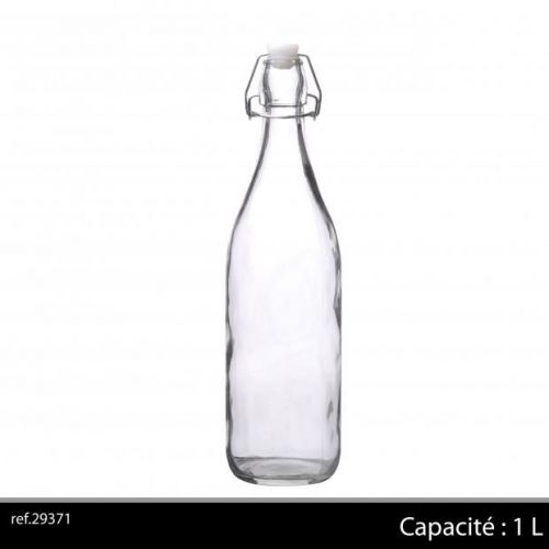 1Ltr Glass Bottle Clear