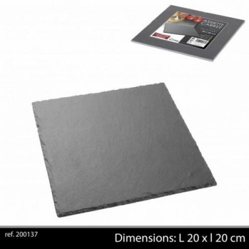 Ardoise Tableware Square Serving Platter 20x20cm Starter Slate Slate