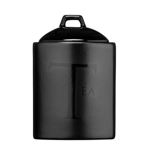 Black Text Tea Storage Jar Ceramic Also Available Coffee/Sugar/Biscuit