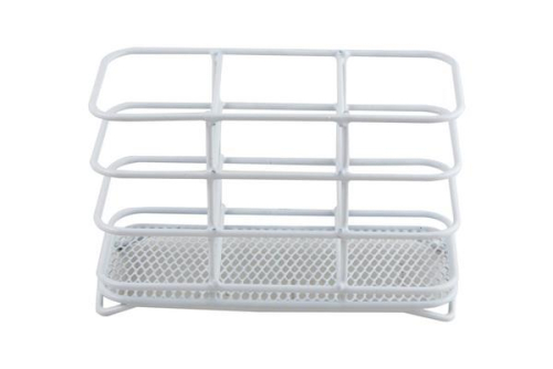 Cutlery Drainer Basket White 3 Compartment Steel Kitchen Sink Utensil Holder