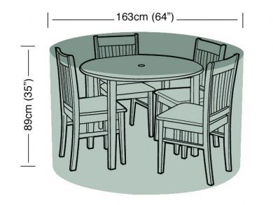 4 Seater Round Furniture Set Cover Waterproof Polyethylene