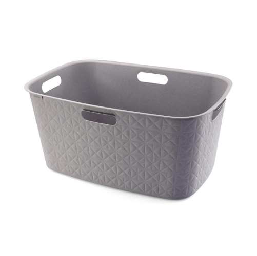 Softex Basket Large 45L Taupe Plastic Storage Bin Organizer for Home Office