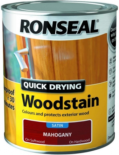 Ronseal Woodstain Quick Dry Satin Mahogany 750ml