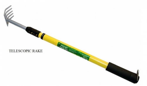 Adjustable Carbon Steel Soft Cushion Grip Telescopic Handle Rake