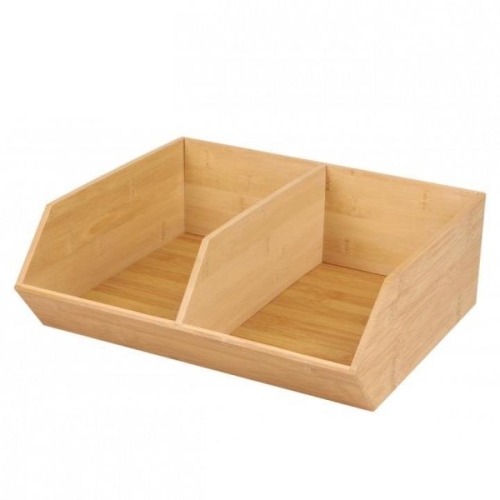 Bamboo & Co- Desk Organizer Bamboo 2 Compartments 31x35xH12CM