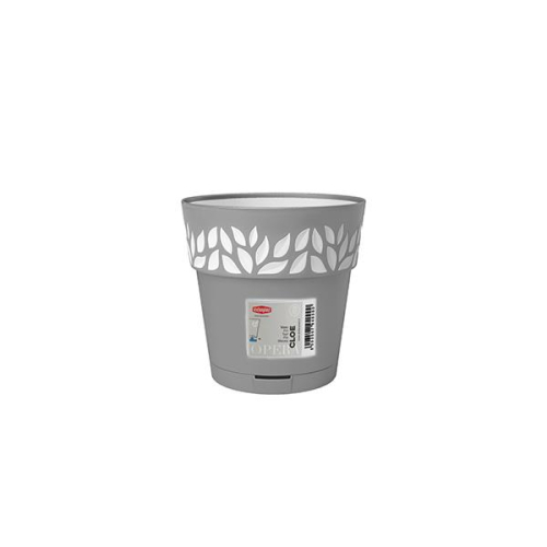 Cloe Pot 15cm Self Watering Stone Grey White Outdoor Planter for Small Plants