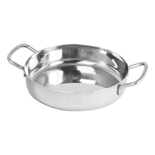 Mini Deep Pan 15cm Stainless Steel with Handles for Small Portions and Cooking