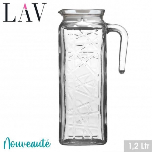 Lav Pitcher Line Water Jug With Lid and Handle 1.2L