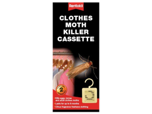 Rentokil Clothes Moth Killer Cassette 2 Pack Odourless Long Lasting 6 Month Use