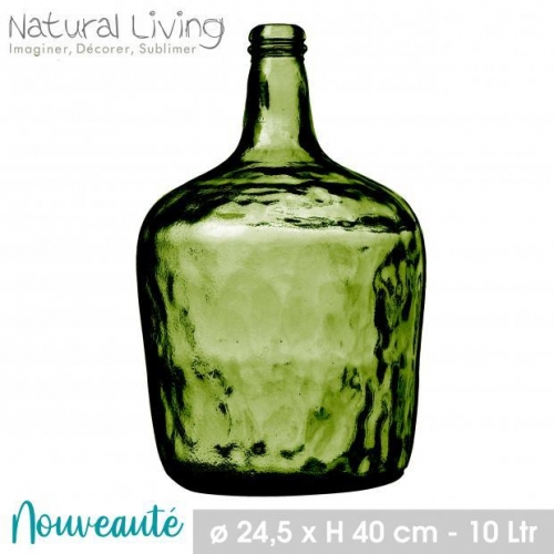 Lady Jeanne Recycled Glass Vase Green 10L