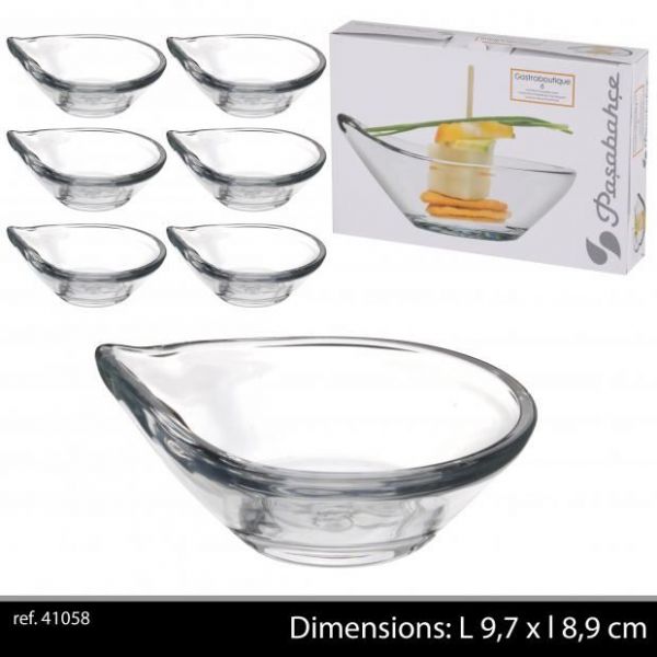 Passabache 6Pc Tapas Gastro Coupelle Glass Dishes