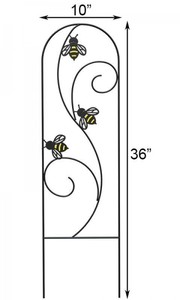 Bee-Conscious Pot Trellis Black 36 inch