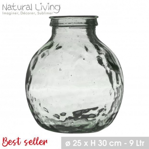Vase Louise in Recycled Glass 9L