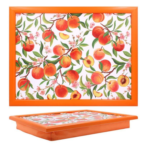 Peaches Lap Tray Cushioned Base 44x34cm Portable for Eating Laptop or Reading