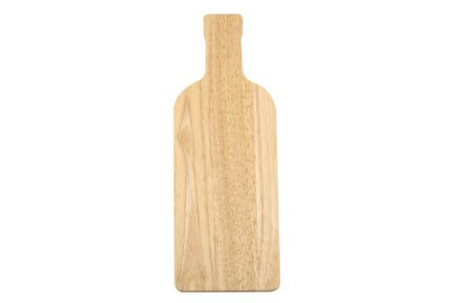 Hevea Wood Bottle Shaped Serving Board 30x10cm Snack Cheese Appetizer Tray