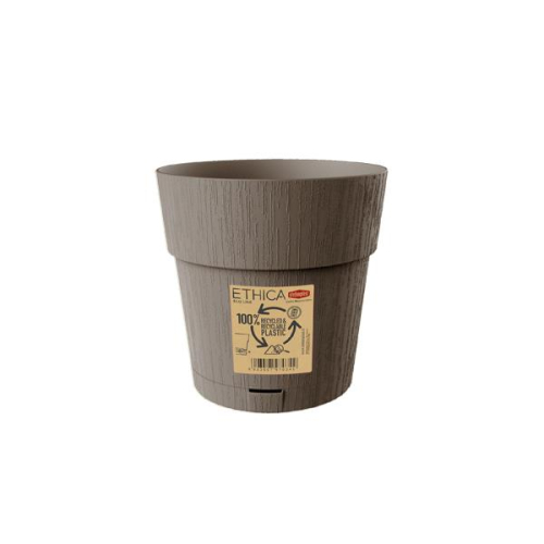 Ethica Plastic Pot 19cm Dove Grey Self-Watering Recycled Plastic Outdoor 7.5L