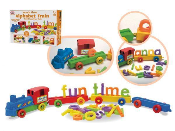 Build Your Own Alphabet Learing Push Train Set Activity Toy