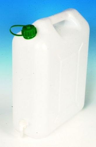 20Ltr White Watercan Storage With Tap and Handle Plastic
