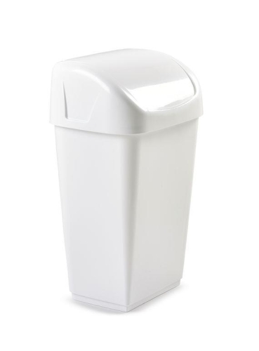 45L Swing Top Bin - White