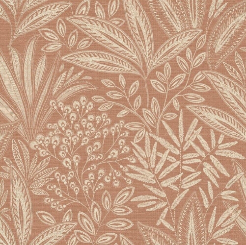Crown Sahara Leaf Clay Wallpaper 52cm x10.05m