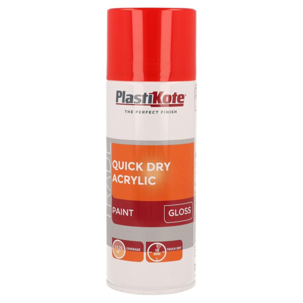Quick Dry Acrylic Gloss Traffic Red 400ml Smooth Gloss Finish for DIY Projects