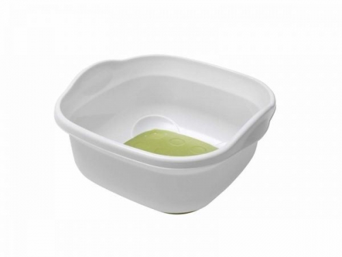 Addis Soft Touch Feet Washing Up Bowl White Green 8.5l