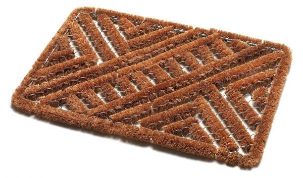 Addis 60x40cm Tuff Scrape Mat Natural Coir with Wire Duo Mix Outdoor Doormat