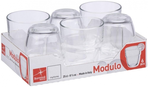 Bormioli Rocco Glass 6pcs modulo 250ml