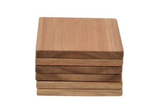 Acacia Wood Coaster 10cm Square Set of 6