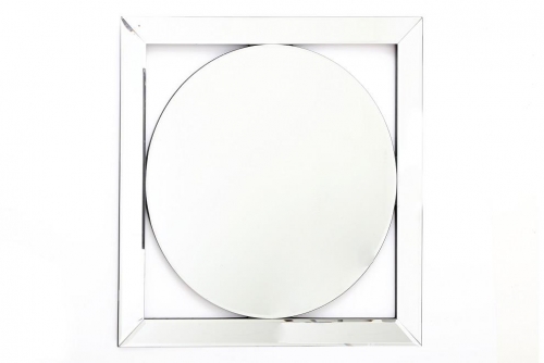 60x60 CM Wall Mirror Bevelled Edge Deco Style