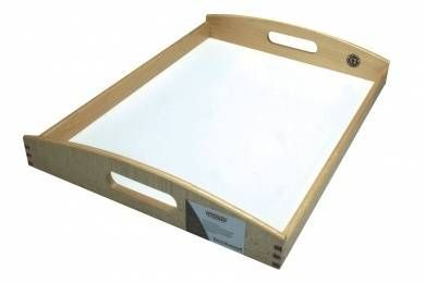 Beech Tray with White Base