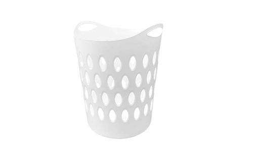 LARGE FLEXI LAUNDRY BASKET White 54x43x43cm