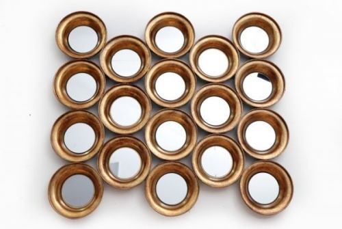 68x77cm Small Circle Mirrors Metal Wall Hanging Home Decoration